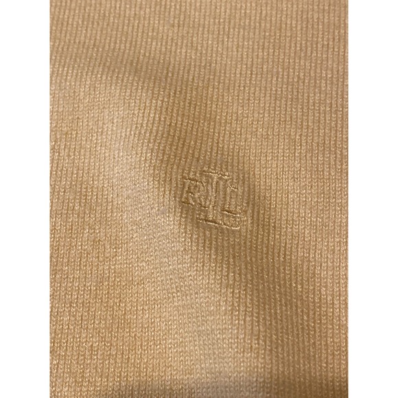 Lauren Ralph Lauren Silk Blend Mock Neck Sweater Yellow Size S - Picture 2 of 3